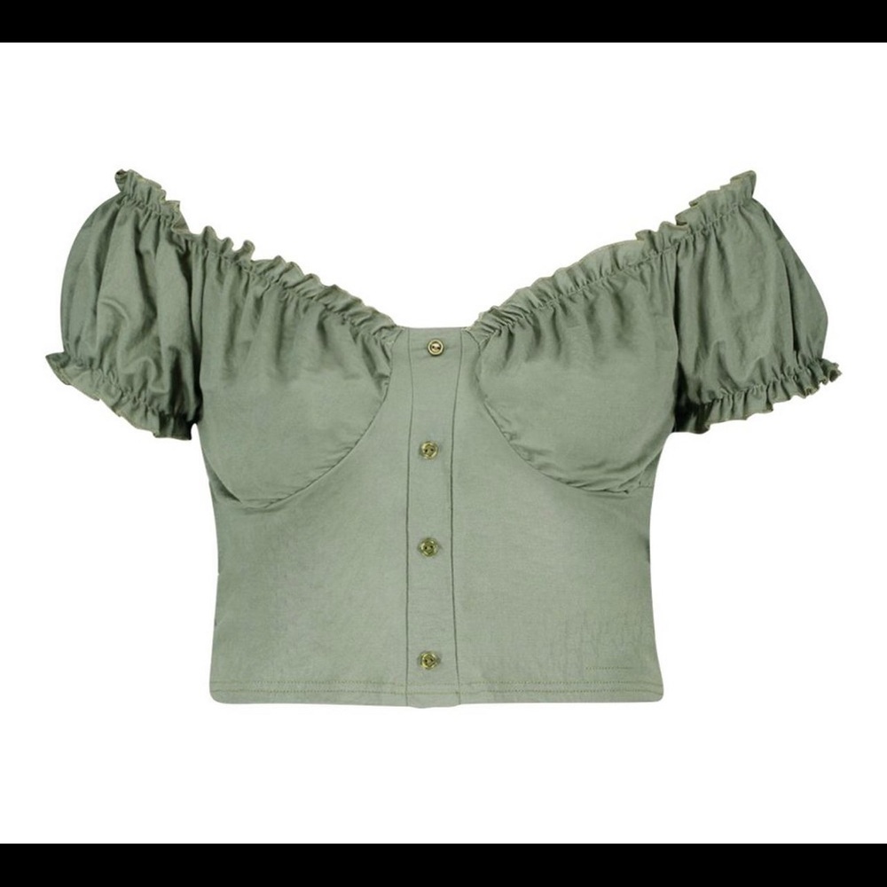 Green Crop Top